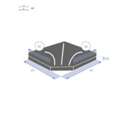 Dalle 25 Kg Pour Pied De Parasol En Croix Hespéride Noir -ATMOSPHERA || Intex || Demeyere Soldes dalle 25kg pour pied de parasol en croix hesperide noir 3