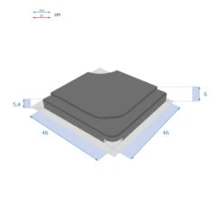 Dalle Pour Parasol 25 Kg Béton Stacio Ardoise Hespéride -ATMOSPHERA || Intex || Demeyere Soldes dalle pour parasol 25 kg beton stacio ardoise hesperide 1 2