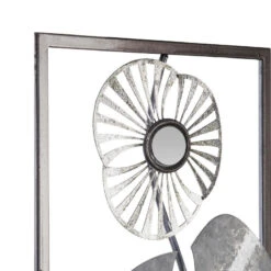 Déco Murale Métal Fleur Argent 25x61 Atmosphera -ATMOSPHERA || Intex || Demeyere Soldes deco murale metal fleur argent 25x61 atmosphera 1