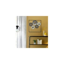 Déco Murale Métal Fleurs 50x50 Atmosphera -ATMOSPHERA || Intex || Demeyere Soldes deco murale metal fleurs 50x50 atmosphera 2