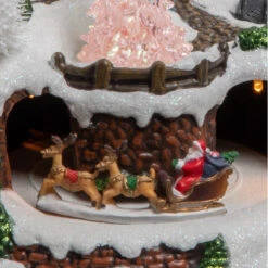 Déco Noël Chalet à La Montagne Piles Lumineux Animé -ATMOSPHERA || Intex || Demeyere Soldes deco noel chalet a la montagne piles lumineux anime 3