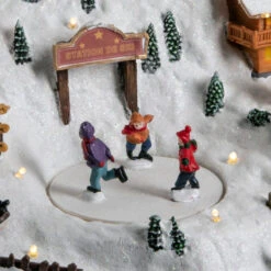 Déco Noël Station De Ski Piles Lumineux Animé -ATMOSPHERA || Intex || Demeyere Soldes deco noel station de ski piles lumineux anime 2