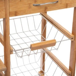 Desserte Bambou 6 Tiroirs Roulettes 76 Cm 5five -ATMOSPHERA || Intex || Demeyere Soldes desserte bambou 6 tiroirs roulettes 76 cm 5five 4