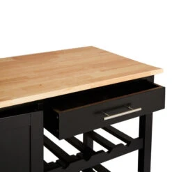 Desserte De Cuisine Noire Modèle CLAUDE GM Atmosphera 6 Desserte De Cuisine Noire Modèle CLAUDE GM Atmosphera -ATMOSPHERA || Intex || Demeyere Soldes desserte de cuisine noire modele claude gm 1