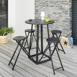 Ensemble Table Haute Et 4 Tabourets Ext Atmosphera -ATMOSPHERA || Intex || Demeyere Soldes ensemble table haute et 4 tabourets ext atmosphera 1