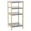 Etagère 4 Niveaux Salle Bain Varia Gris Bambou -ATMOSPHERA || Intex || Demeyere Soldes etagere 4 niveaux salle bain varia gris bambou