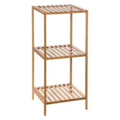 Etagère 4 Niveaux Salle Bain Varia Naturel Bambou -ATMOSPHERA || Intex || Demeyere Soldes etagere 4 niveaux salle bain varia naturel bambou 3