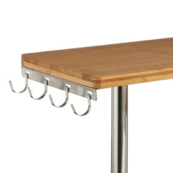 Etagère D'angle 3 Niveaux Bambou Et Inox 5Five -ATMOSPHERA || Intex || Demeyere Soldes etagere d angle 3 niveaux bambou et inox 5five 2