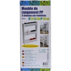 Étagère De Rangement Passe-partout Blanc Sur Roulettes -ATMOSPHERA || Intex || Demeyere Soldes etagere de rangement passe partout blanc sur roulettes 1