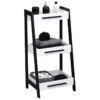 Etagère De Salle De Bain 3 Niveaux Pyramide Noir Et Blanc -ATMOSPHERA || Intex || Demeyere Soldes etagere de salle de bain 3 niveaux pyramide noir blanc