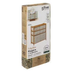 Etagère Double 6 Tiroirs Tidy Box 5Five -ATMOSPHERA || Intex || Demeyere Soldes etagere double 6 tiroirs tidy box 5five 5
