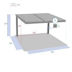 Extension Frontale Pour Pergola Majaé 3,6x3,6m Hespéride -ATMOSPHERA || Intex || Demeyere Soldes extension frontale pour pergola majae 36x36m hesperide 2