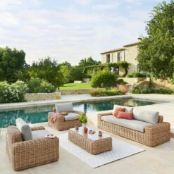 Fauteuil De Salon De Jardin Savinia Coloris Tahini Hespéride -ATMOSPHERA || Intex || Demeyere Soldes fauteuil de salon de jardin savinia coloris tahini hesperide 1 2