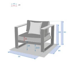 Fauteuil De Salon Emperia Graphite Hespéride -ATMOSPHERA || Intex || Demeyere Soldes fauteuil de salon emperia graphite hesperide 3