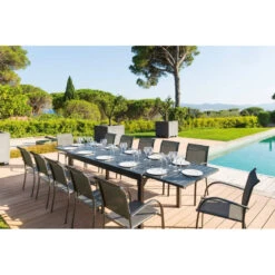 Fauteuil Empilable Piazza Hespéride Anthracite/graphite -ATMOSPHERA || Intex || Demeyere Soldes fauteuil empilable piazza hesperide anthracite graphite 1 7