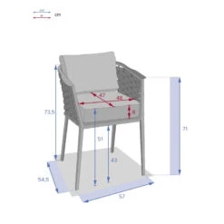 Fauteuil Repas Extérieur Embruns Mailles Hespéride 13 Fauteuil Repas Extérieur Embruns Mailles Hespéride -ATMOSPHERA || Intex || Demeyere Soldes fauteuil repas exterieur embruns mailles hesperide 5