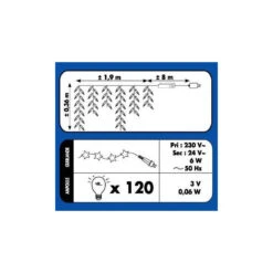 Guirlande 120 LED Tombée De Neige Bleu Fil Transparent -ATMOSPHERA || Intex || Demeyere Soldes guirlande tombee de neige 120 led bleues fil transparent 3