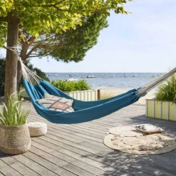 Hamac 150x307 Yaqui Bleu Canard Hespéride -ATMOSPHERA || Intex || Demeyere Soldes hamac 150x307 yaqui bleu canard hesperide 1 1