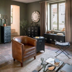 Horloge D80 Métal Et Bois Oscar Atmosphera -ATMOSPHERA || Intex || Demeyere Soldes horloge d80 metal et bois oscar atmosphera 2