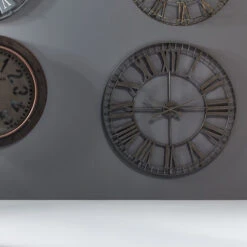 Horloge Murale Géante D88 Gris Atmosphera -ATMOSPHERA || Intex || Demeyere Soldes horloge murale geante vintage gris 1 1