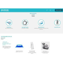 Kit Piscine Prism Ovale 5,03 X 2,74 M Intex -ATMOSPHERA || Intex || Demeyere Soldes kit piscine prism ovale 503 m intex 2