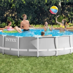 Piscine Prism Frame Ronde 4,57 X 1,07 M Intex -ATMOSPHERA || Intex || Demeyere Soldes kit piscine tubulaire avec accessoires 2