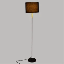 Lampadaire Droit Jule Noir Et Doré Atmosphera -ATMOSPHERA || Intex || Demeyere Soldes lampadaire droit jule noir et dore atmosphera 2