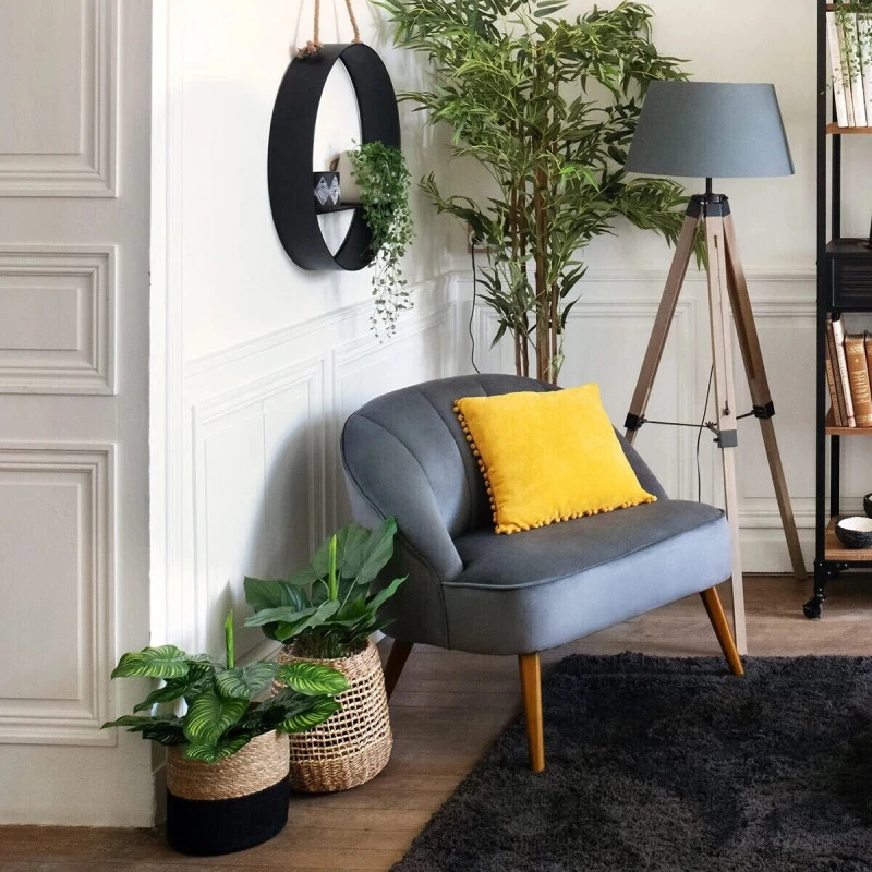 Lampadaire Trépied Runo Gris Atmosphera H 145 Cm 4 Lampadaire Trépied Runo Gris Atmosphera H 145 Cm – Image 2