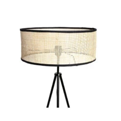 Lampadaire Trépied Yuca Abat-jour Cannage Ostaria -ATMOSPHERA || Intex || Demeyere Soldes lampadaire trepied yuka abat jour cannage ostaria 2