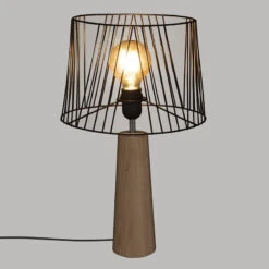 Lampe En Bois Et Métal H46 Joe Atmosphera -ATMOSPHERA || Intex || Demeyere Soldes lampe en bois et metal h46 joe atmosphera 2