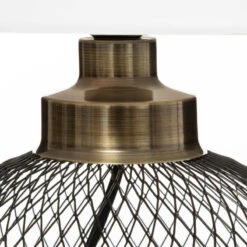 Lampe Grille Emie Noir Et Blanc Atmosphera -ATMOSPHERA || Intex || Demeyere Soldes lampe grille emie noir et blanc atmosphera 1