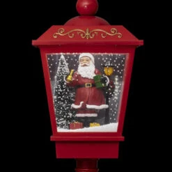 Lampadaire 180 Cm Lanterne Père Noël Lumineuse Et Musicale -ATMOSPHERA || Intex || Demeyere Soldes lanterne pere noel lumineuse et musicale 1