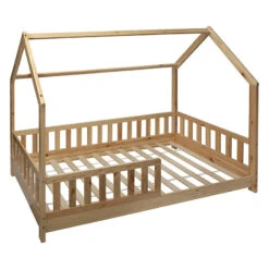 Lit Cabane 90x190 En Bois Sans Matelas Atmosphera -ATMOSPHERA || Intex || Demeyere Soldes lit cabane 90x190 en bois sans matelas atmosphera 1