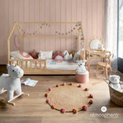 Lit Cabane 90x190 En Bois Sans Matelas Atmosphera -ATMOSPHERA || Intex || Demeyere Soldes lit cabane 90x190 en bois sans matelas atmosphera 2