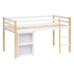 Lit Combi Bureau Enfant Pin Blanc Atmosphera -ATMOSPHERA || Intex || Demeyere Soldes lit combi bureau enfant pin blanc atmosphera 2