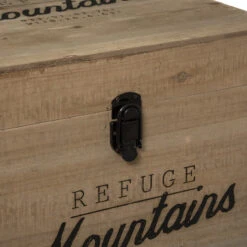 Lot De 3 Malles Carrés Bois Wild Atmosphera -ATMOSPHERA || Intex || Demeyere Soldes lot de 3 malles carres bois wild atmosphera 3