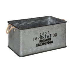 Lot De 3 Malles Métal Gris Plateau Bois Atmosphera -ATMOSPHERA || Intex || Demeyere Soldes lot de 3 malles metal gris plateau bois atmosphera 1 2