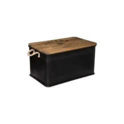 Lot De 3 Malles Métal Noir Plateau Bois Atmosphera 9 Lot De 3 Malles Métal Noir Plateau Bois Atmosphera -ATMOSPHERA || Intex || Demeyere Soldes lot de 3 malles metal noir plateau bois atmosphera 1