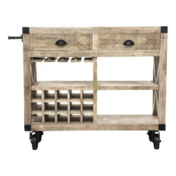 Meuble Bar 2 Tiroirs Sur Roues Silas Atmosphera -ATMOSPHERA || Intex || Demeyere Soldes meuble bar 2 tiroirs sur roues silas atmosphera 3