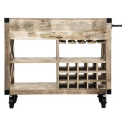 Meuble Bar 2 Tiroirs Sur Roues Silas Atmosphera -ATMOSPHERA || Intex || Demeyere Soldes meuble bar 2 tiroirs sur roues silas atmosphera 4