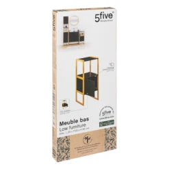Meuble Bas 1 Porte Noir Natureo 5Five -ATMOSPHERA || Intex || Demeyere Soldes meuble bas 1 porte noir natureo 5five 2