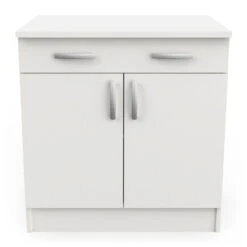 Demeyere Meuble Bas De Cuisine Blanc 2 Portes Mammy -ATMOSPHERA || Intex || Demeyere Soldes meuble bas de cuisine blanc 2 portes mammy 1