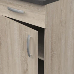 Demeyere Meuble De Cuisine Bas 1 Porte 1 Tiroir 50 Cm Paprika -ATMOSPHERA || Intex || Demeyere Soldes meuble de cuisine bas 1 porte 1 tiroir 50 cm paprika 1 2