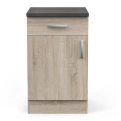 Demeyere Meuble De Cuisine Bas 1 Porte 1 Tiroir 50 Cm Paprika -ATMOSPHERA || Intex || Demeyere Soldes meuble de cuisine bas 1 porte 1 tiroir 50 cm paprika 1 3