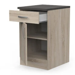 Demeyere Meuble De Cuisine Bas 1 Porte 1 Tiroir 50 Cm Paprika -ATMOSPHERA || Intex || Demeyere Soldes meuble de cuisine bas 1 porte 1 tiroir 50 cm paprika 1 5