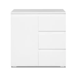 Meuble De Rangement 1 Porte 3 Tiroirs Blanc -ATMOSPHERA || Intex || Demeyere Soldes meuble de rangement 1 porte 3 tiroirs blanc image 1 6