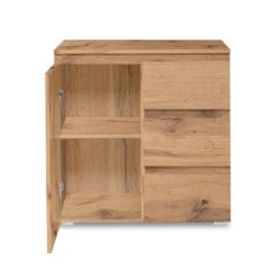 Meuble De Rangement 1 Porte 3 Tiroirs Naturel 13 Meuble De Rangement 1 Porte 3 Tiroirs Naturel -ATMOSPHERA || Intex || Demeyere Soldes meuble de rangement 1 porte 3 tiroirs naturel image 4