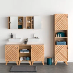 Meuble Haut Porte Miroir Bath'n Modul 5Five -ATMOSPHERA || Intex || Demeyere Soldes meuble haut porte miroir bath n modul 5five 8