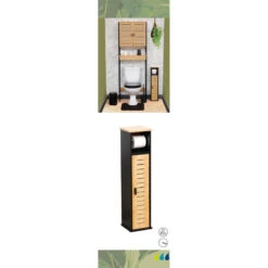 Meuble Réserve Et Dérouleur WC 1 Porte Cebu -ATMOSPHERA || Intex || Demeyere Soldes meuble reserve et derouleur wc 1 porte cebu 1