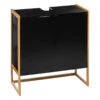 Meuble Sous Lavabo 2 Portes Noir Natureo 5Five -ATMOSPHERA || Intex || Demeyere Soldes meuble sous lavabo 2 portes noir natureo 5five